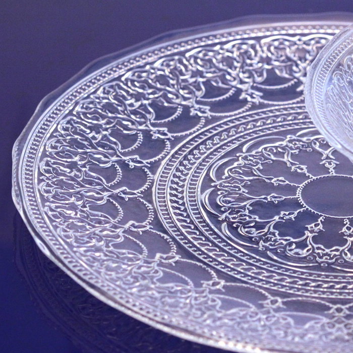 Avet Plato Llano Colección DOGE 28 cm x 2 cm, Cristal Avet Plato Llano Colección DOGE 28 cm x 2 cm, Cristal